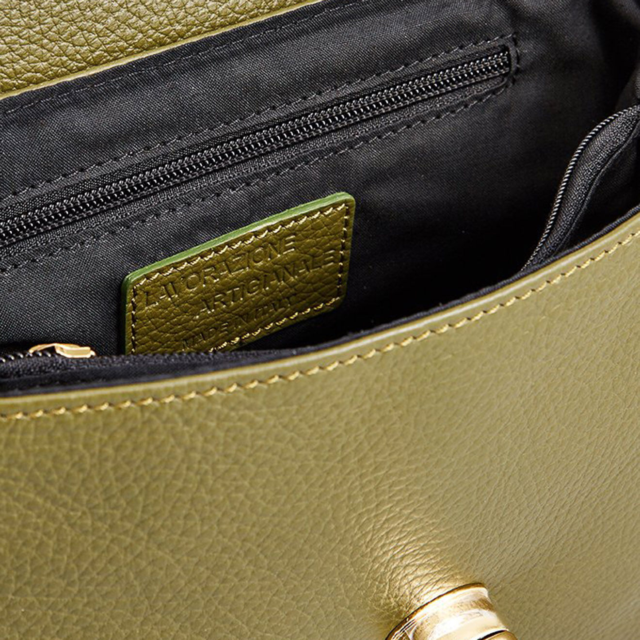 Christian Laurier Sac bandoulière en Cuir Celin  vert bouteille  - 24x16x10 cm