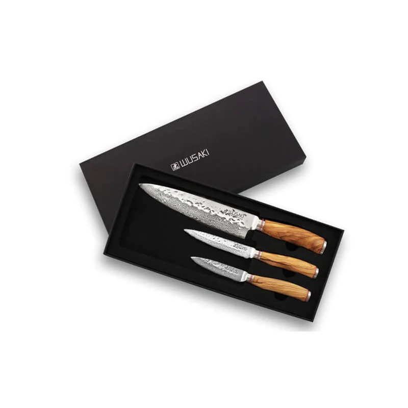 Coffret de chef 20 cm, Universel 12 cm, Office 9 cm Wusaki
