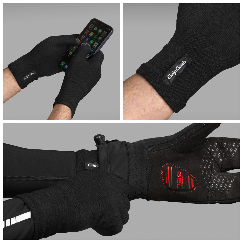 GripGrab Merino Liner handske Sort