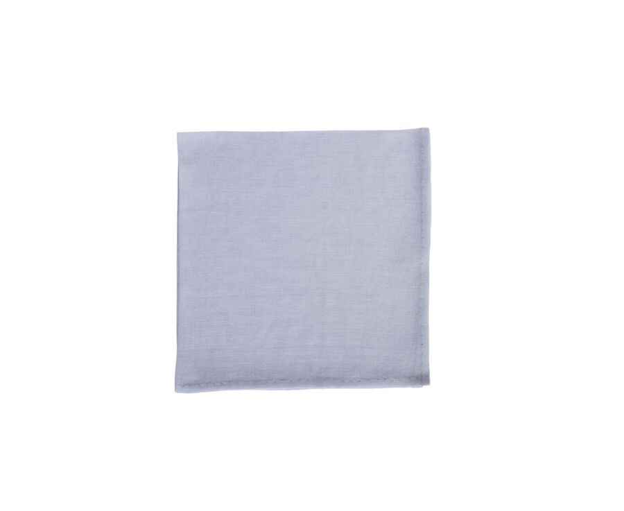 Pochette costume homme coton unie Bleu ciel