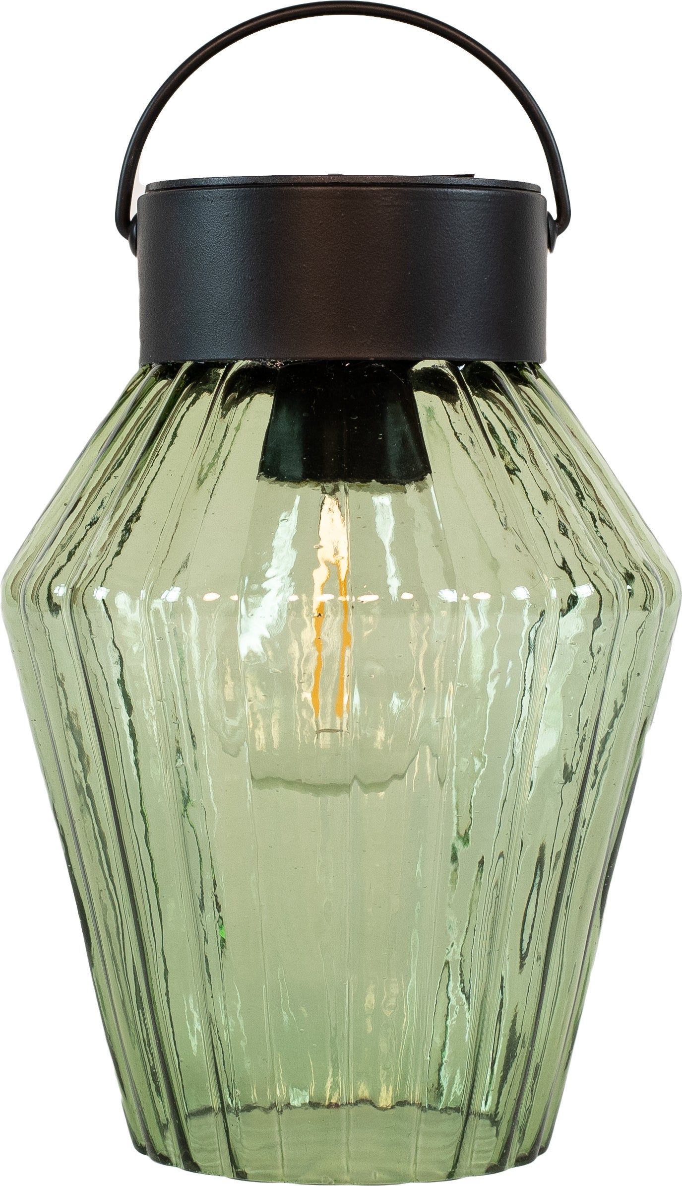Anna's Collection solar lantaarn groen D 12 H 16 cm