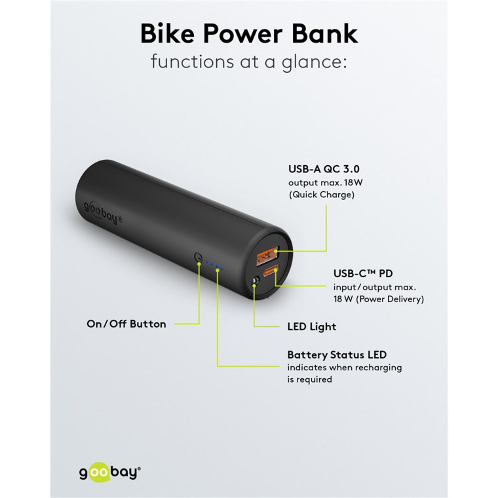 goobay Powerbank Bike-Powerbank 5.0