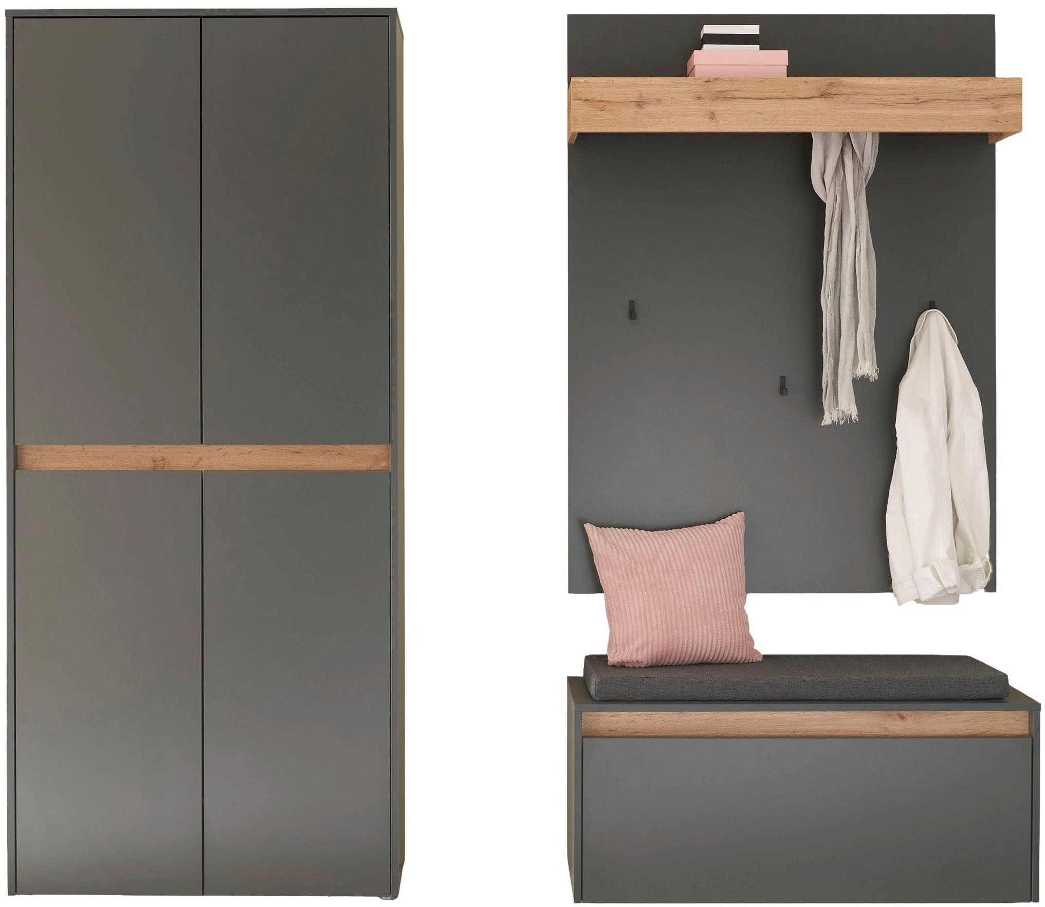 INOSIGN Garderoben-Set »City/Giron, moderne Garderobe, viel Stauraum, ca. 40 Schuhe« Set, 3 Stk. tlg.