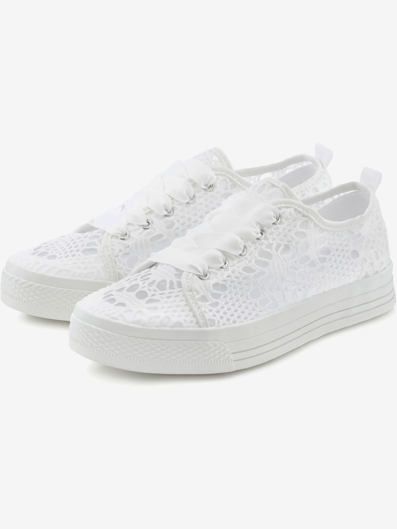 Baskets sneakers avec dentelle tendance et semelle compensée légère