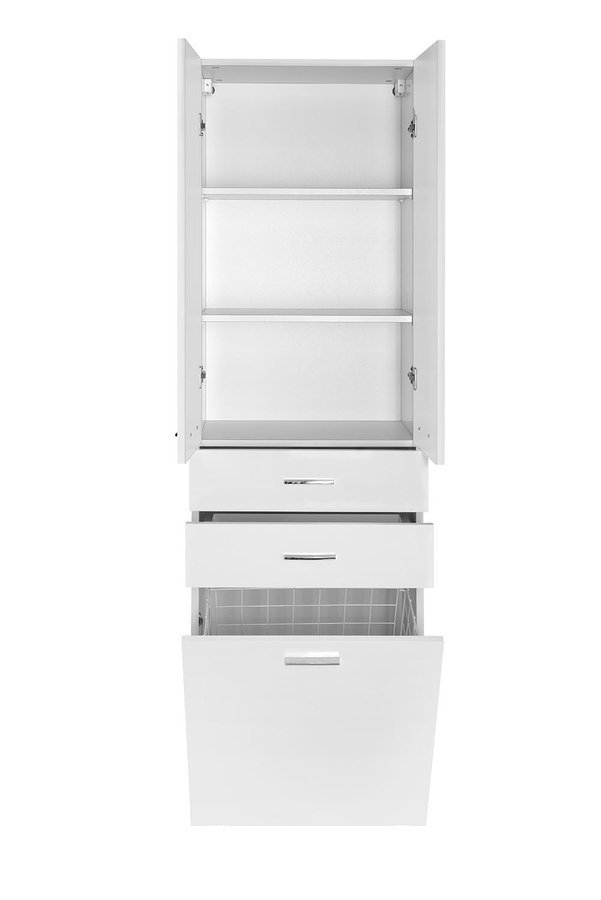 Sapho Zoja kolomkast met wasmand 50x184cm wit