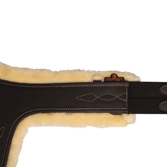 Singel Kentucky Sheepskin Met Buikflap Zwart