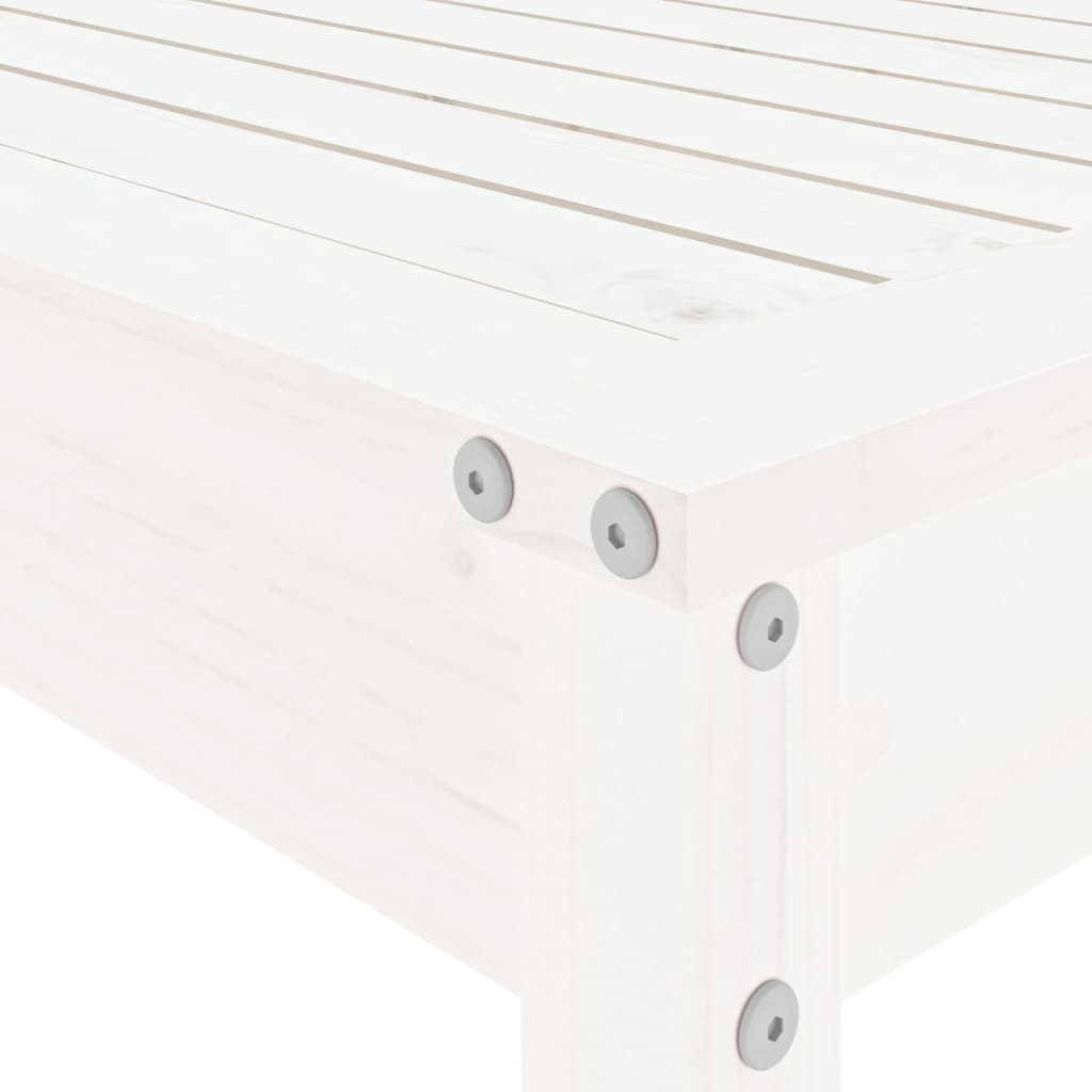 Ensemble de bar de jardin 5 pcs blanc bois massif de pin