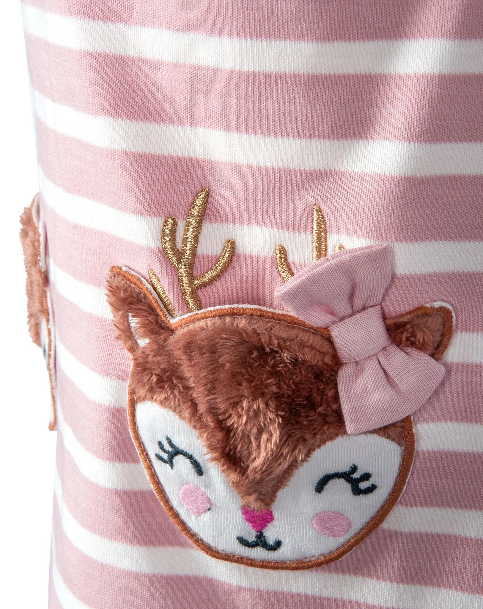 Langarmkleid REHKITZ gestreift in dusty rose
