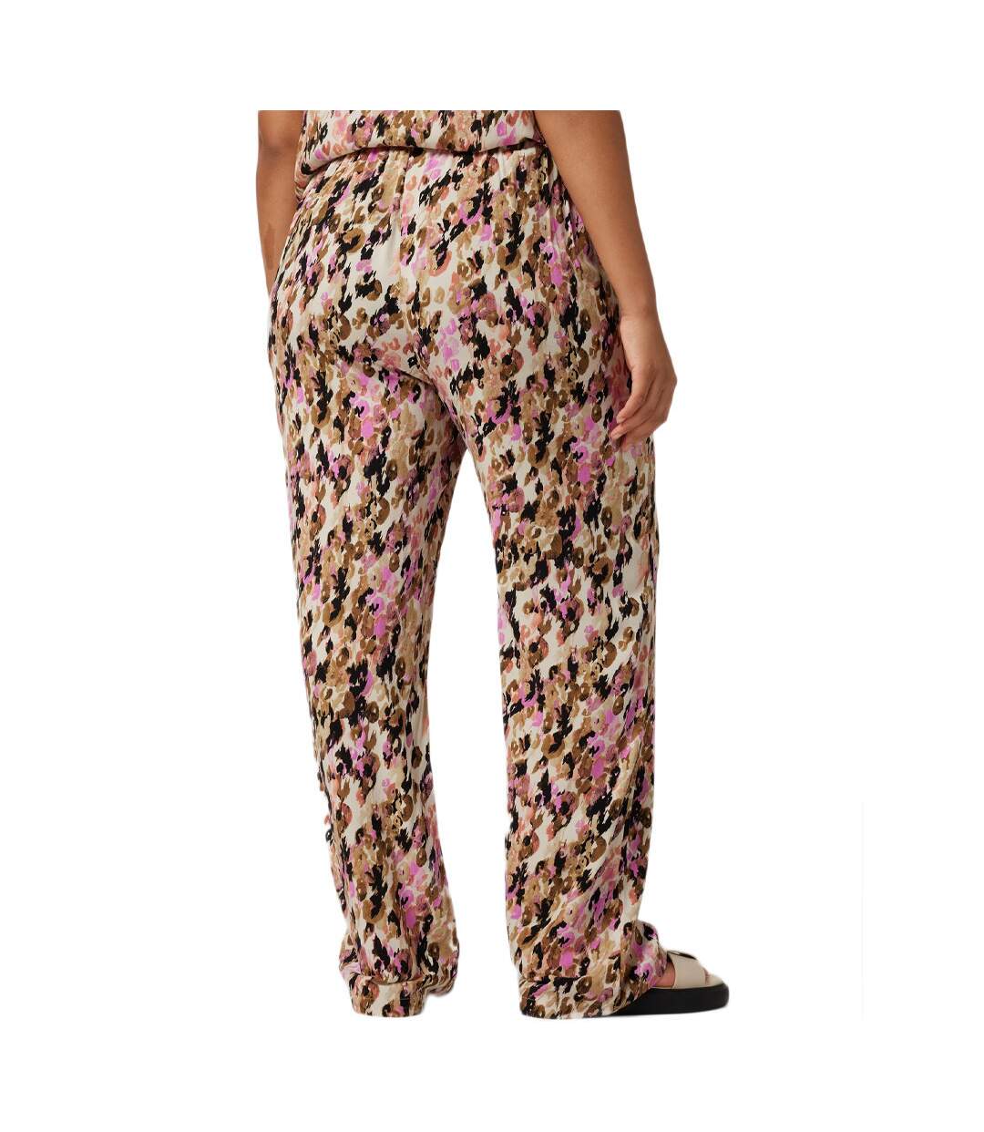 Pantalon Beige à Motifs Femme Vero Moda Curve Easy Hw Wide