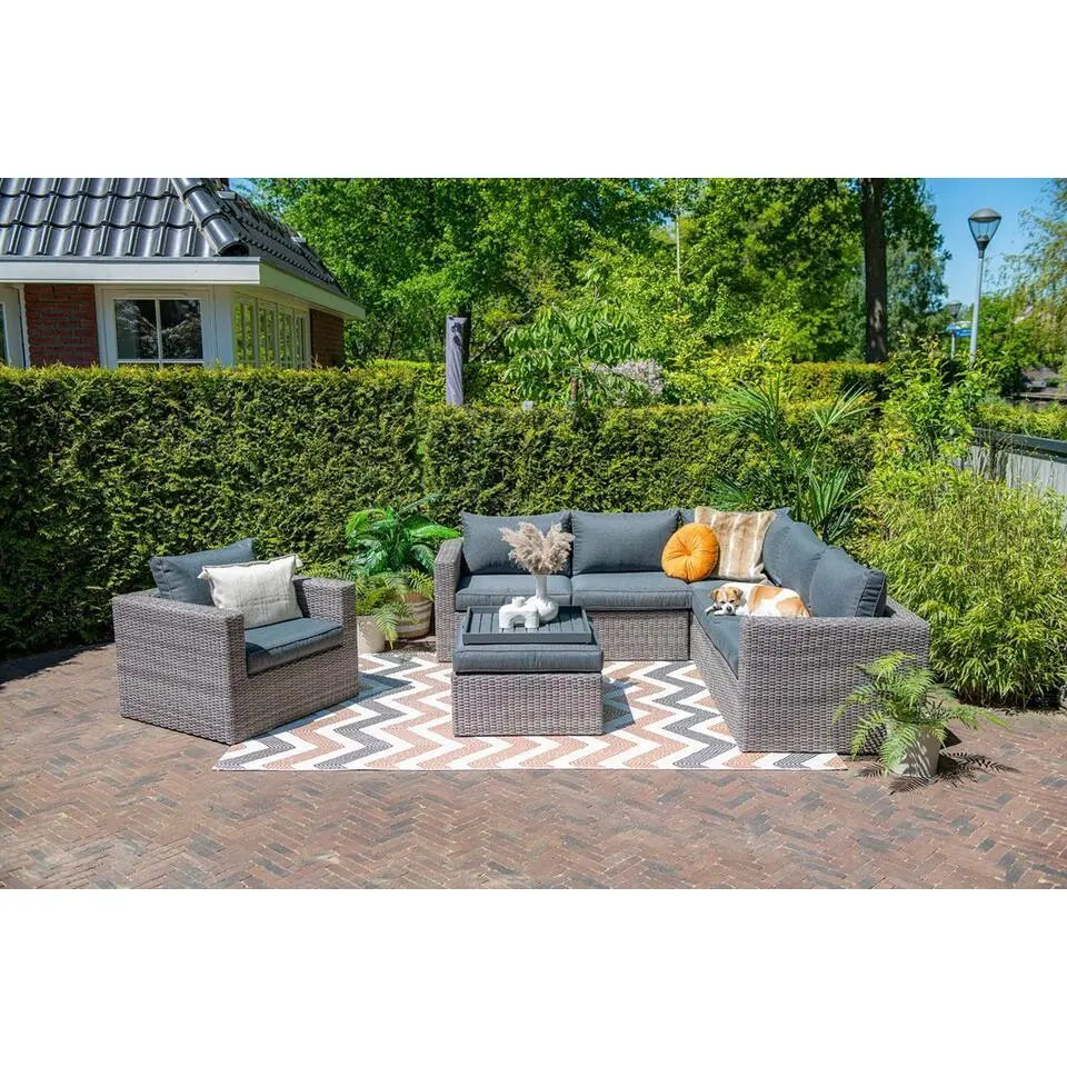 Orangebird lounge fauteuil - organic grey - reflex black