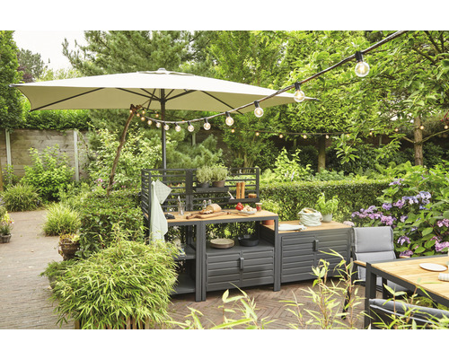 Buitenkeuken hoekmeubel Sierra Siena Garden, 56x56x141 cm antraciet