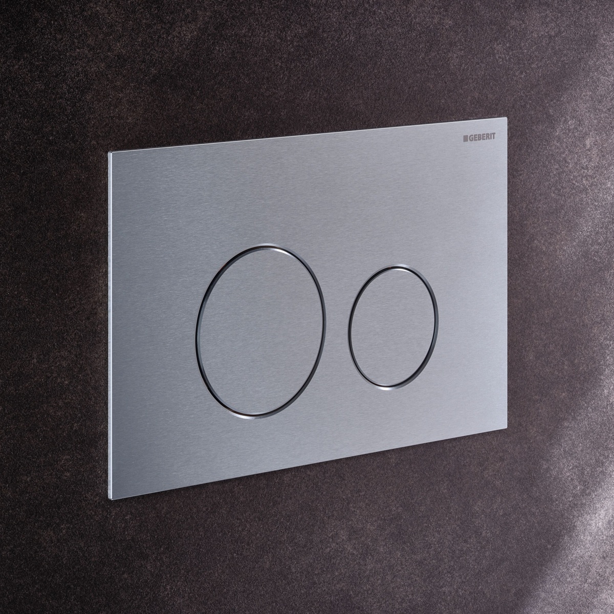 Geberit Sigma40 Round drukplaat RVS met easy-to-clean coating