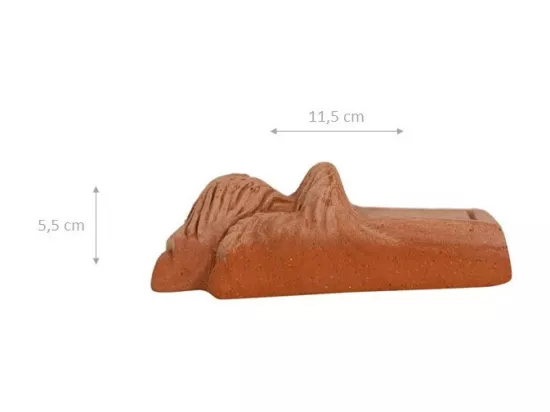BISCOTTINI Soucoupes Patte de Lion - Terre cuite - Argile toscane - Fait main - Pots de fleurs - Jardinières - jardin - 7 x 11.5 x 5.5 cm - Lot de 12