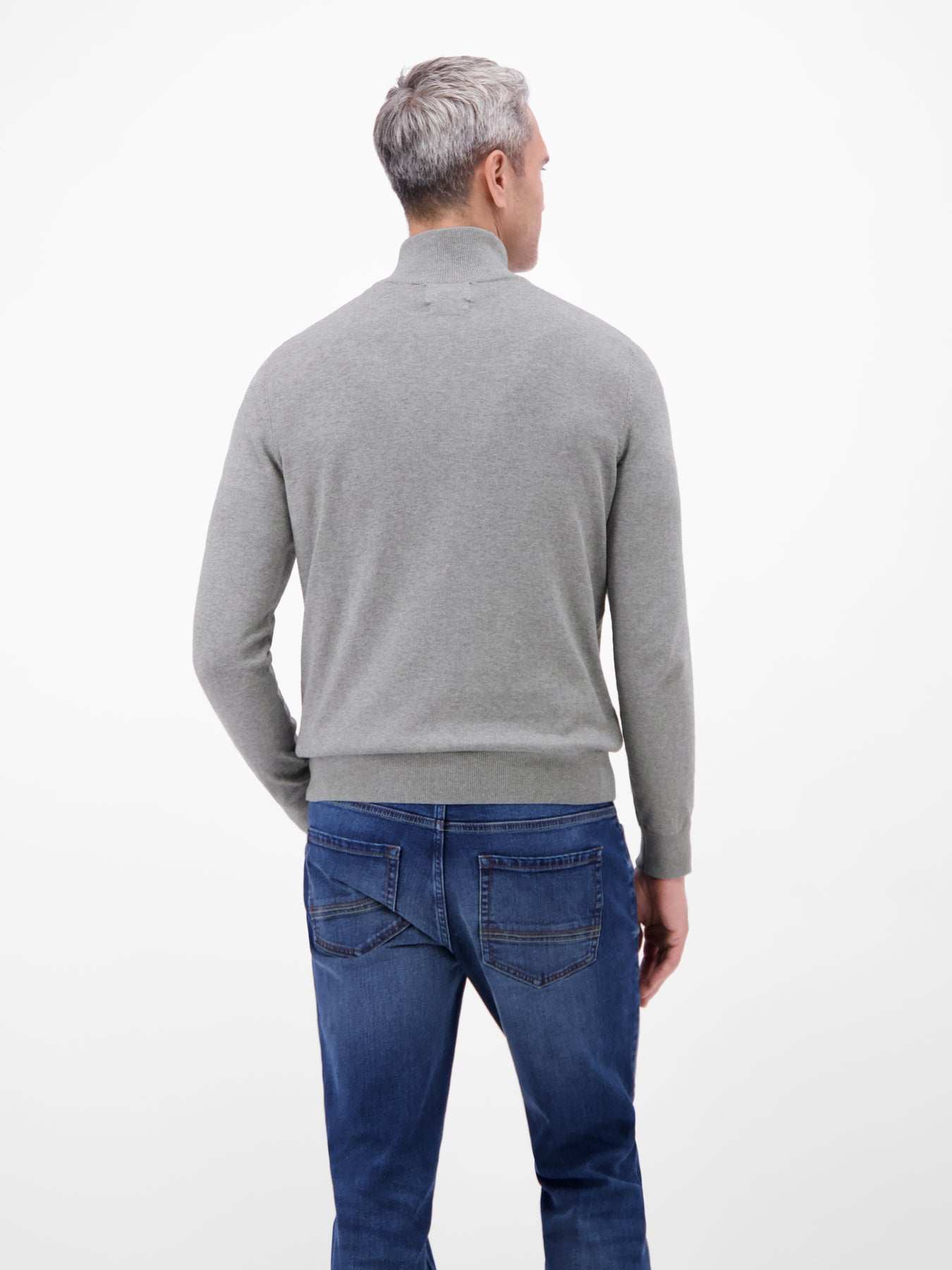 Flachstrickpullover mit Troyerkragen