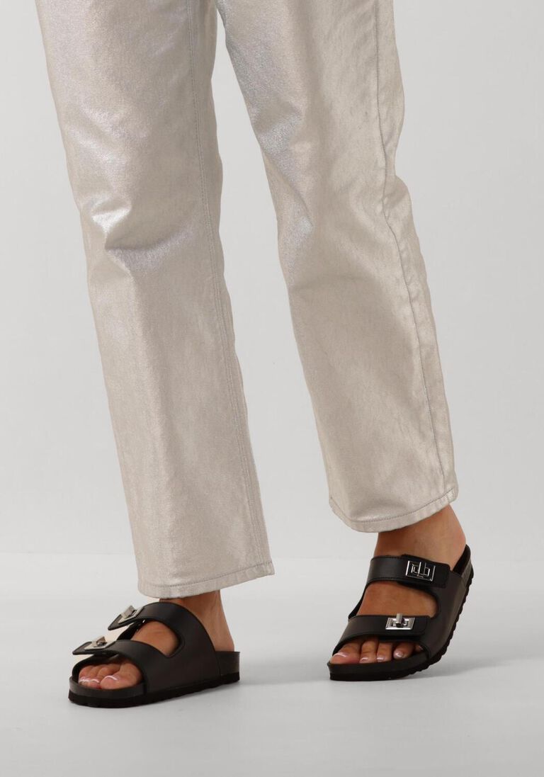 zwarte lina locchi slippers led 2 band slipper