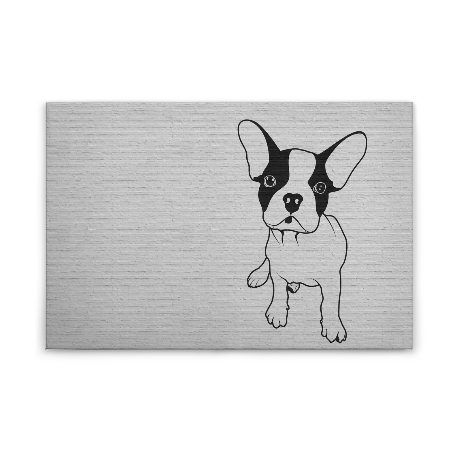 Leinwandbild HUND - schwarz-weiß - 90x60 cm