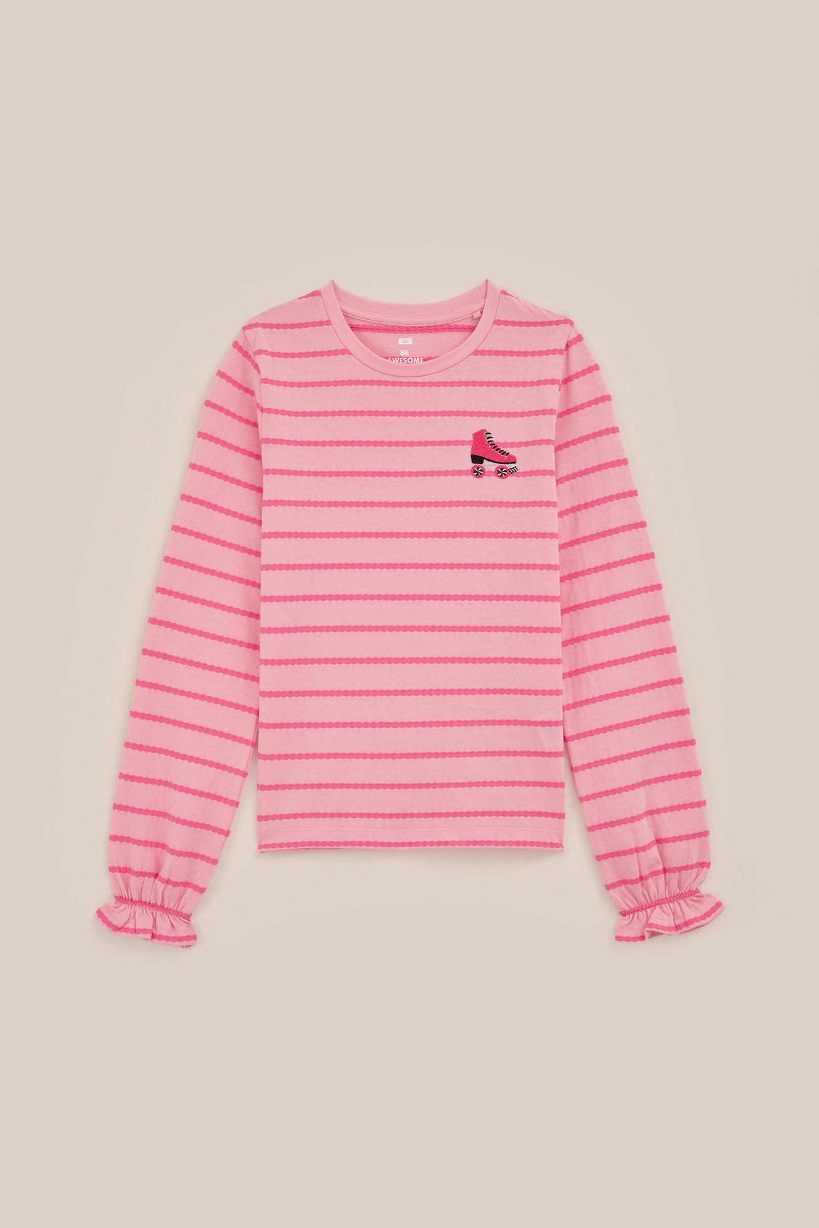 Meisjes T-shirt met dessin WE Fashion Roze
