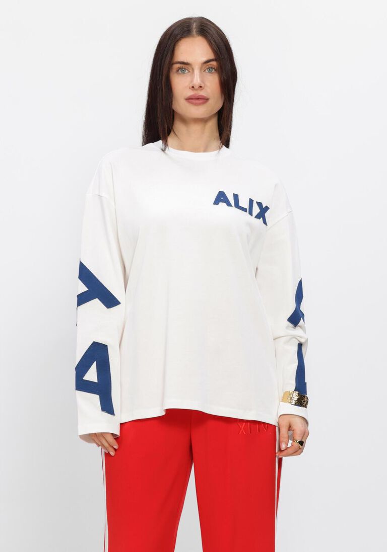 witte alix the label t-shirt ladies knitted patch longsleeve t-shirt