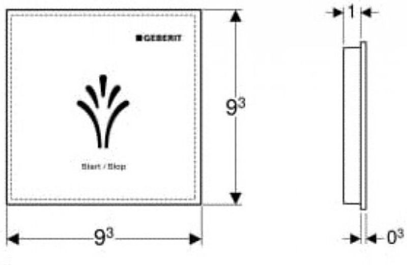 Geberit - AquaClean - Bedieningplaat - Wit - Frontbediening