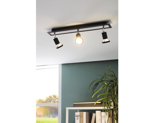 LED plafondspot 5W 400 lm 3000 K 38° L 46 cm zwart/chroom