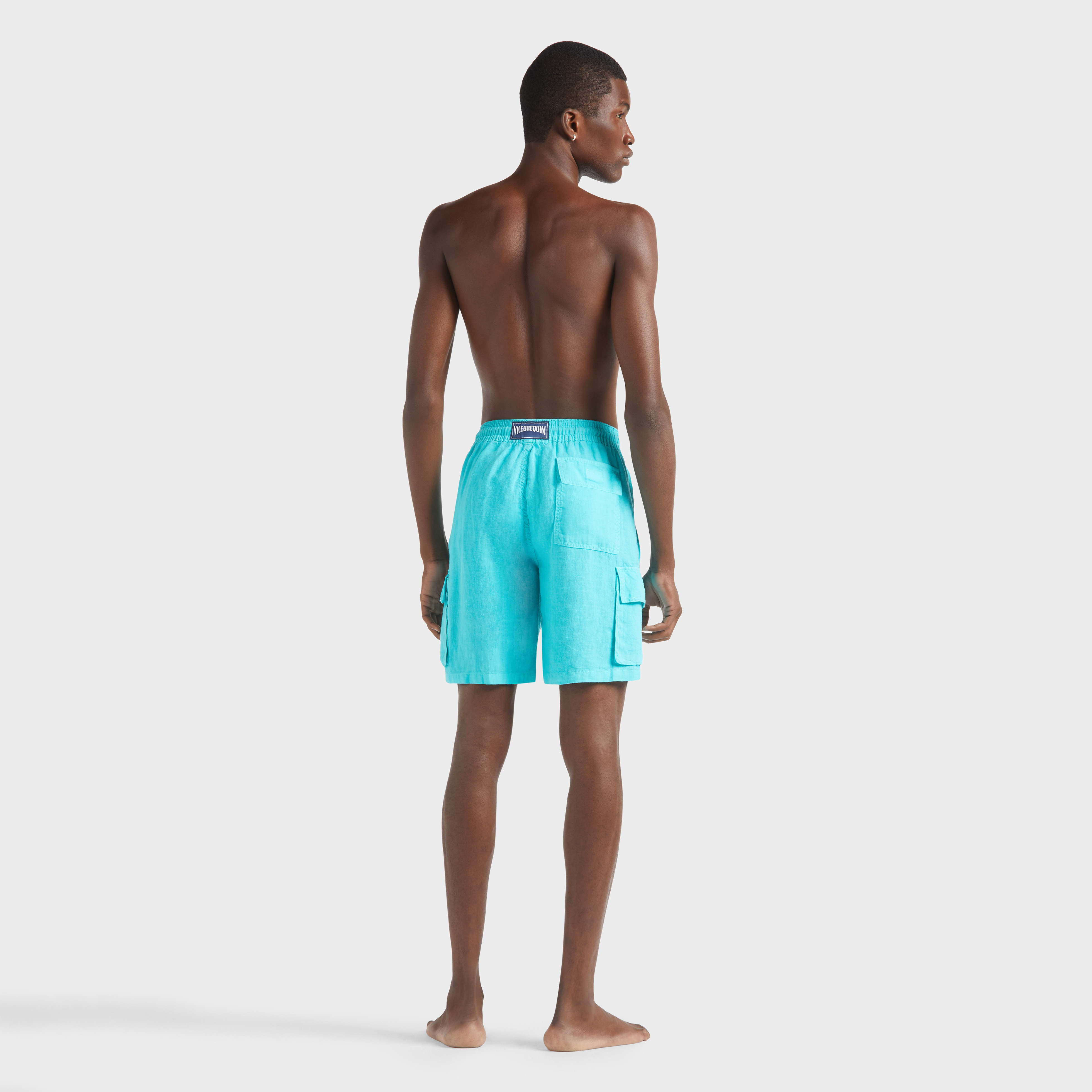 Bermuda en lin homme uni | Site Vilebrequin | BAIU3U01