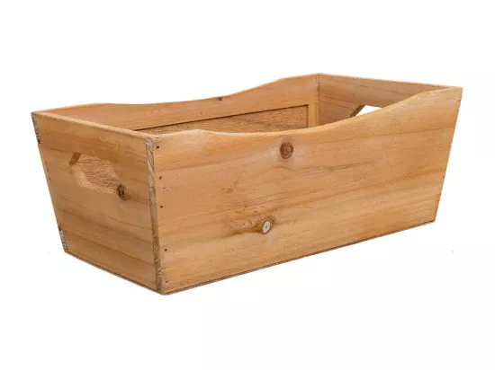 Ensemble de 3 boîtes en bois marron