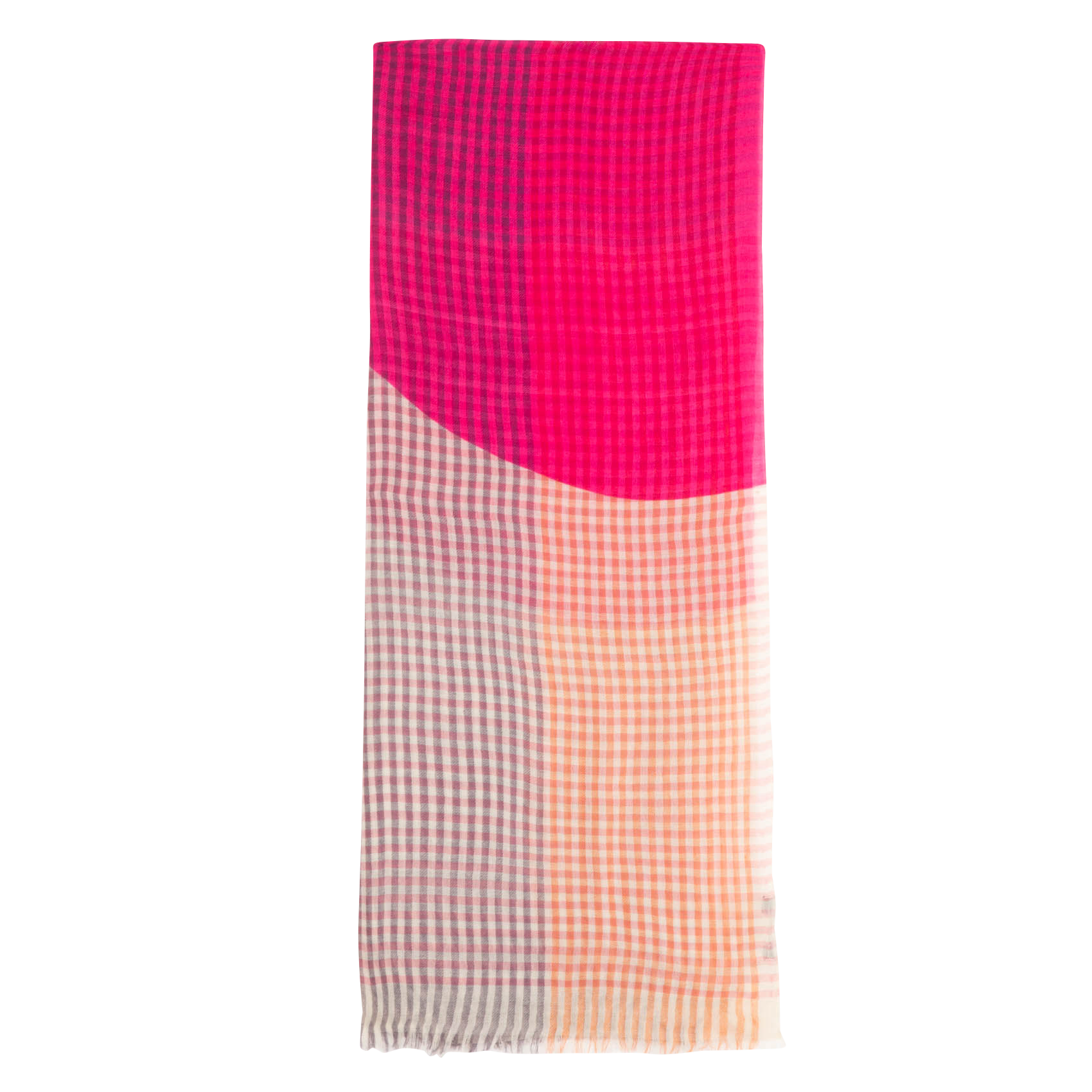 COSMIC - Foulard à carreaux en laine | Marron