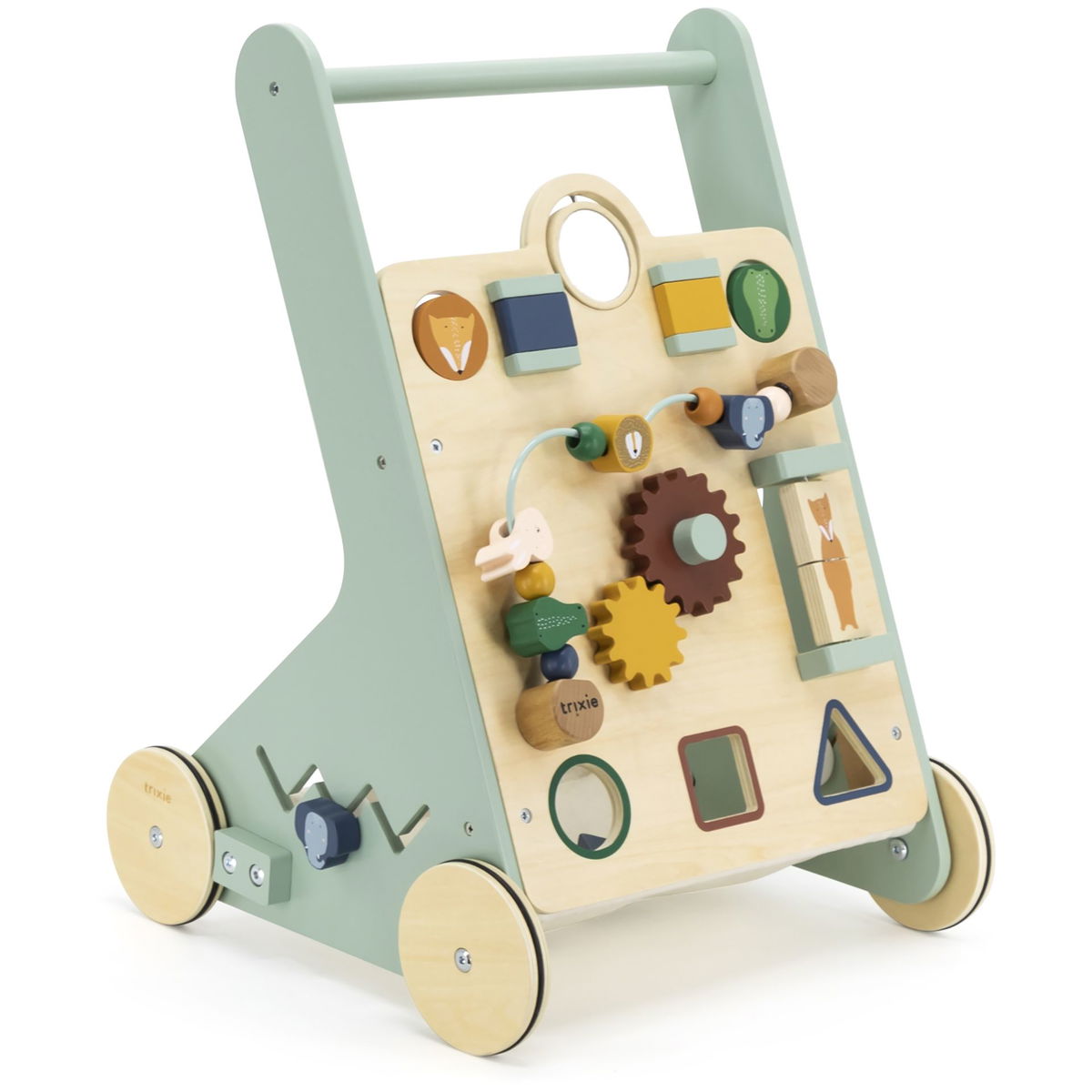 trixietrixie   Holz Spiel und Lauflernwagen mit Tieren