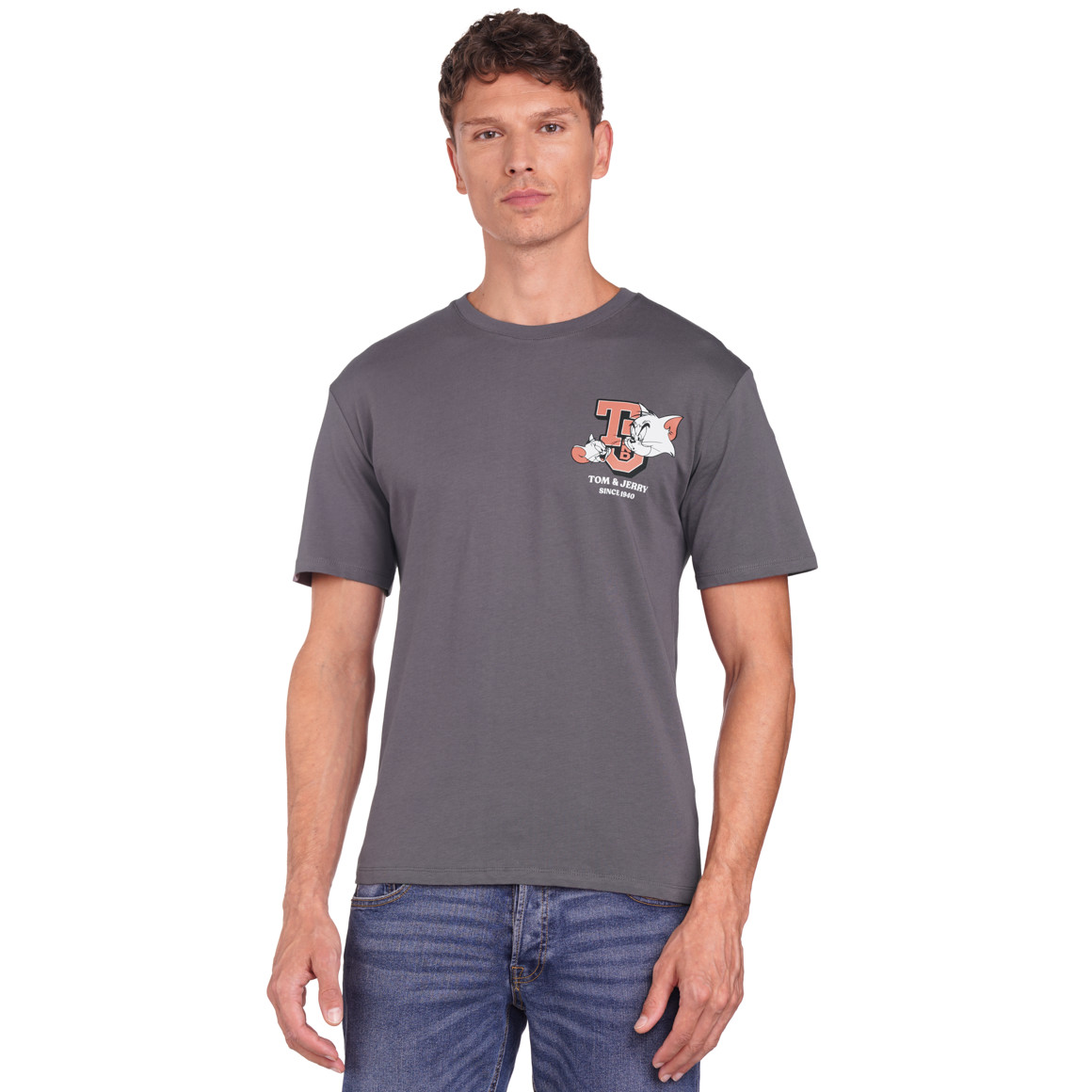 VanVaan Tom & Jerry T-Shirt mit Rücken-Print dunkelgrau