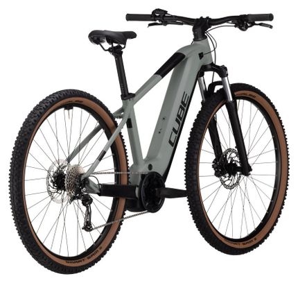 VTT Électrique Semi-Rigide Cube Reaction Hybrid Performance 500 Shimano Alivio 9V 500 Wh 27.5'' Gris Vert Swamp