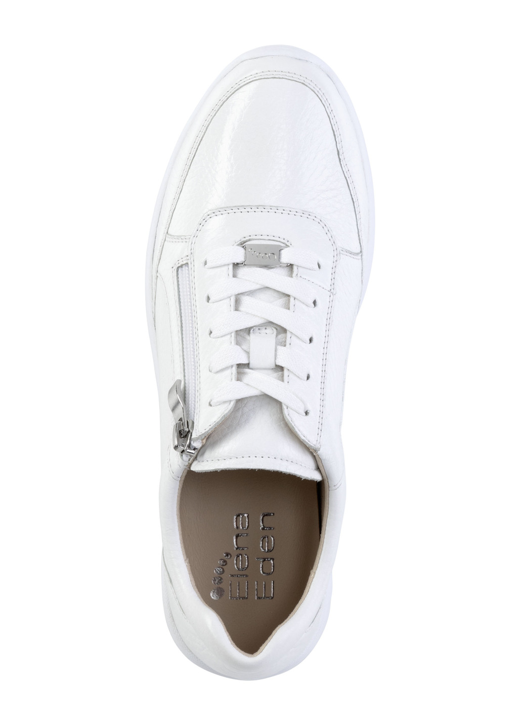 ELENA EDEN Sneaker aus zart schimmerndem, genarbtem Hirsch-Nappaleder