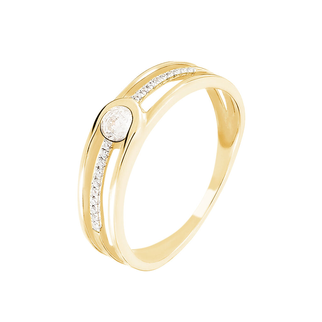 Bague Louane Or Jaune Oxyde De Zirconium