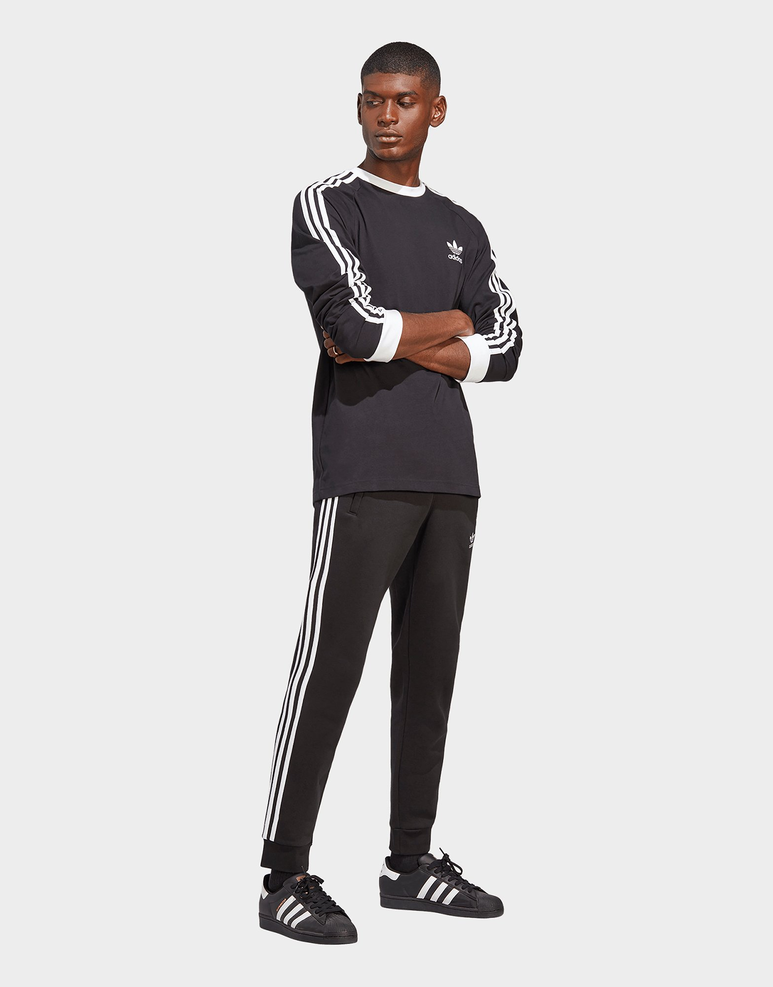 adidas T-shirt manches longues 3 bandes Adicolor Classics