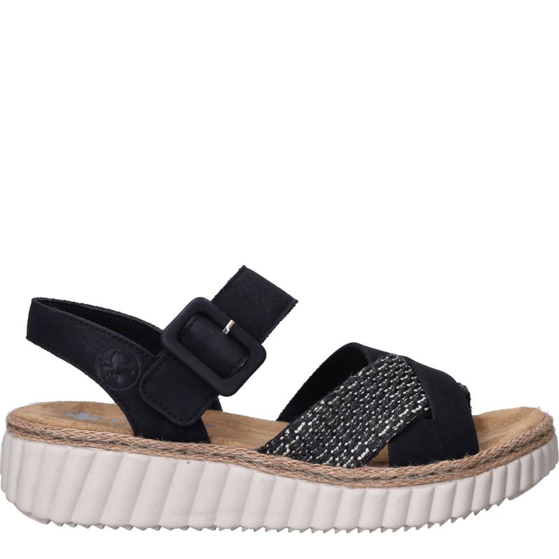 Rieker Sandalen Zwart Dames