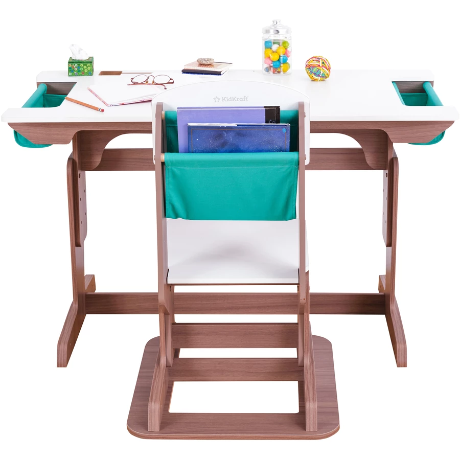 KidKraft® Verstellbarer Schreibtisch mit Stuhl Grow Together™“, aschgrau
