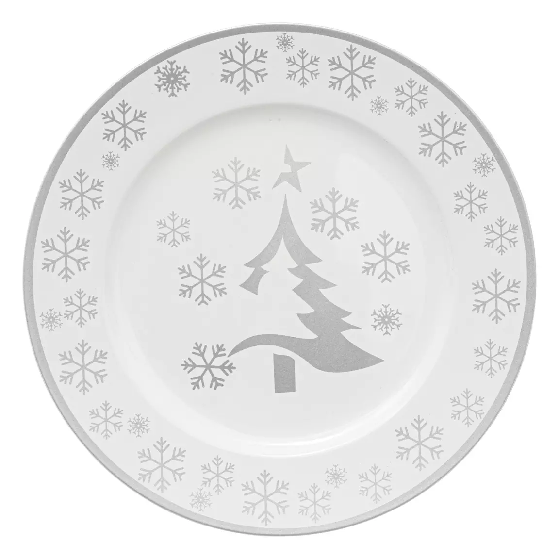 Lot de 12 dessous d'assiette Sapin Argent