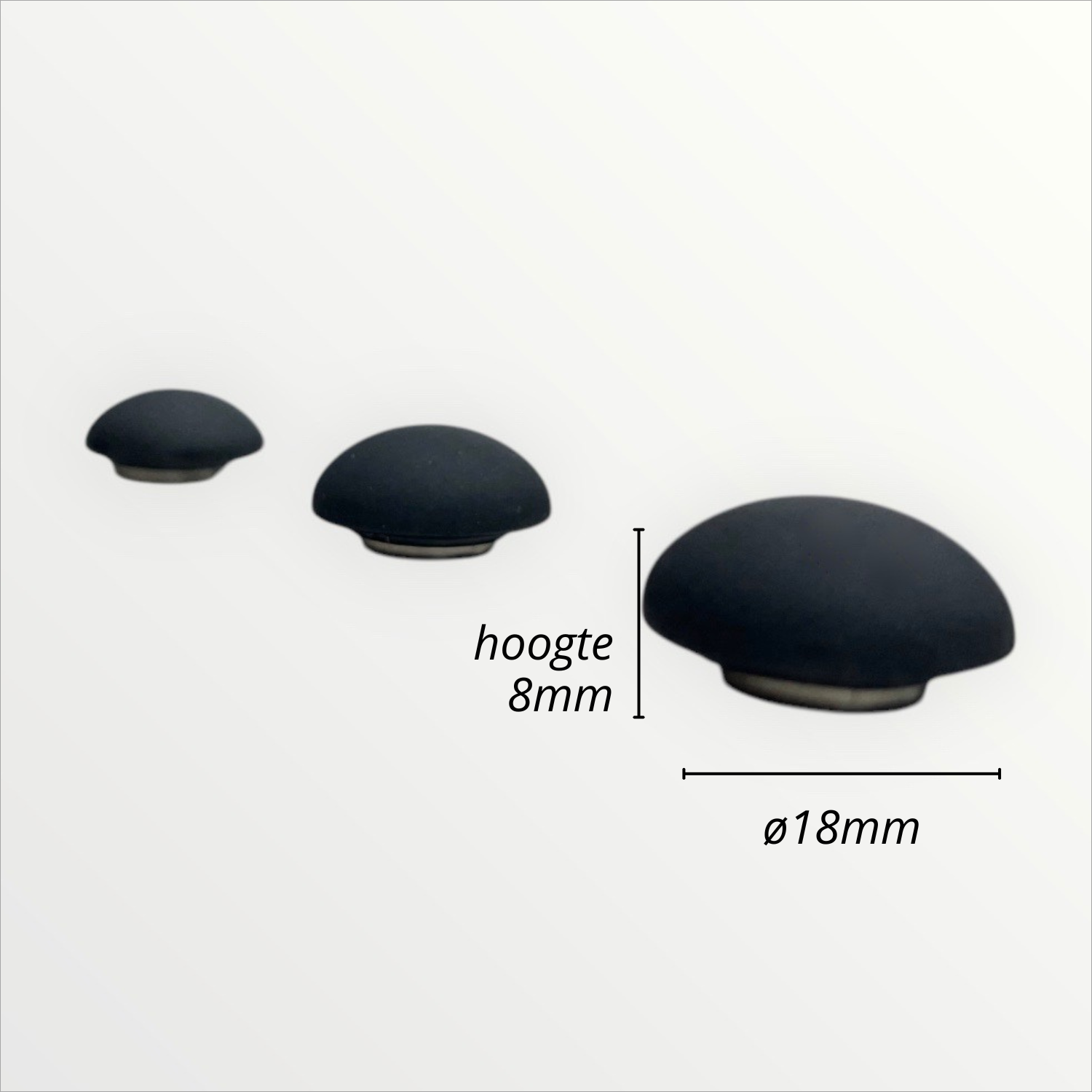 9x magneet - All black