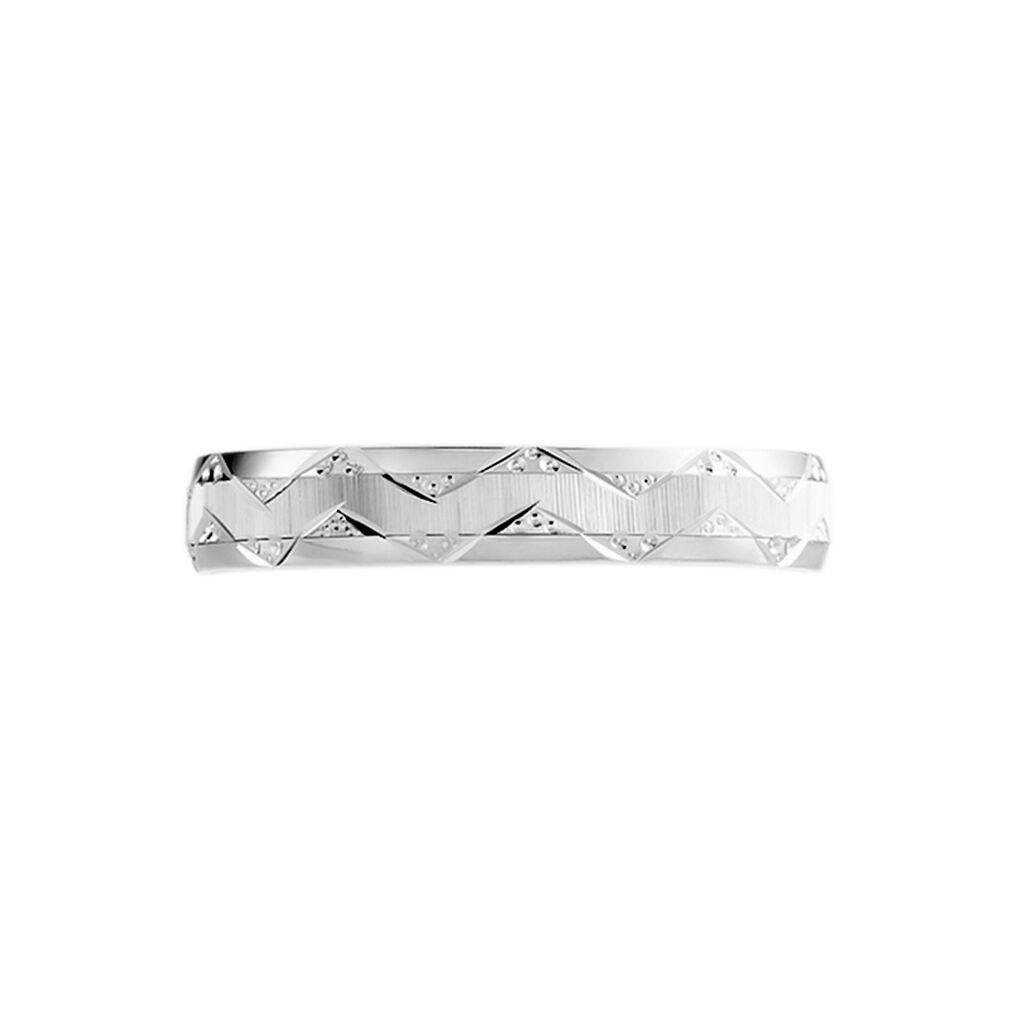Alliance Clotilde Ruban Plat Or Blanc