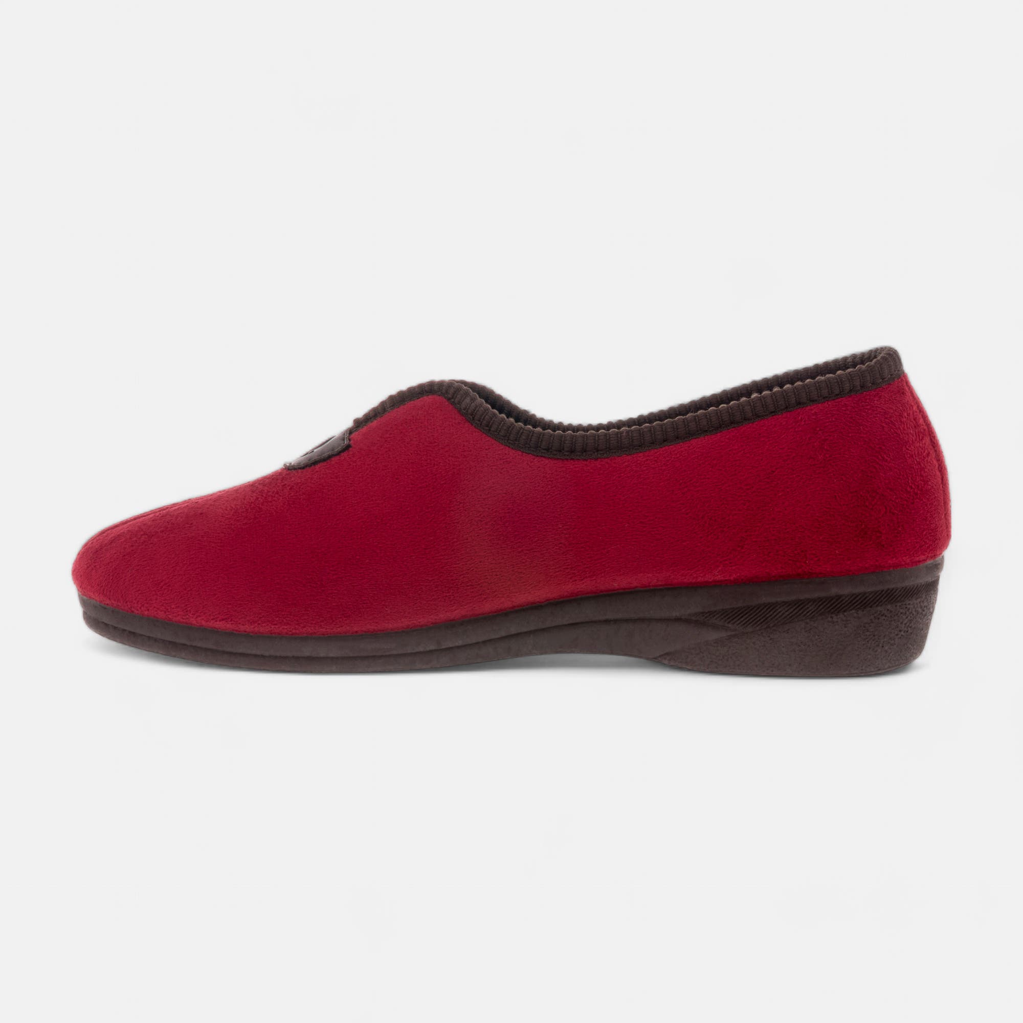 Pantoufles pieds sensibles Femme rouge