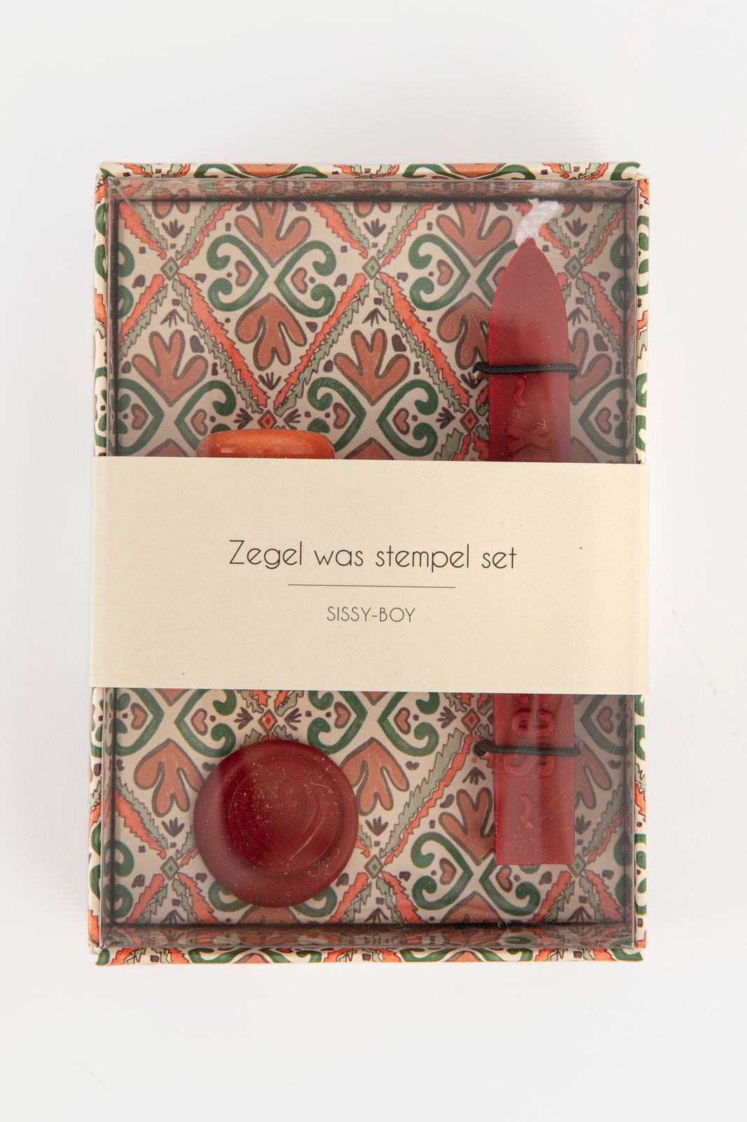 Oranje zegel was stempel set