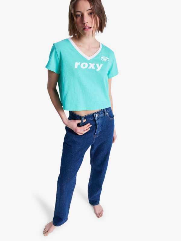 Moonrise Long Mid Ocean Blue Jeans coupe droite Bleu Femme