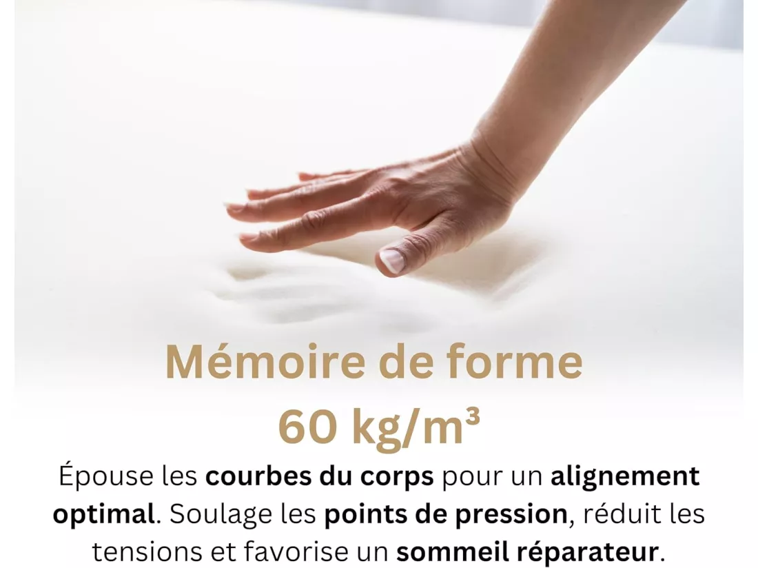 Matelas Altesse Mousse Haute densité Accueil Mémoire de Forme Ferme - 26 cm - 180 x 200 cm