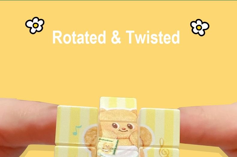 Butterbear - Butterbear Puzzelkubus Sleutelhanger