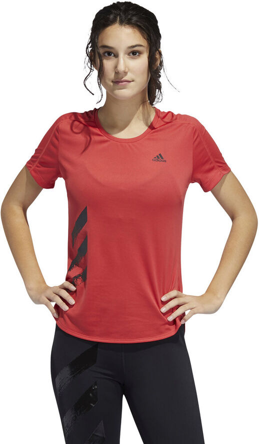 adidas Run It 3-Stripes Fast T-shirt Rød