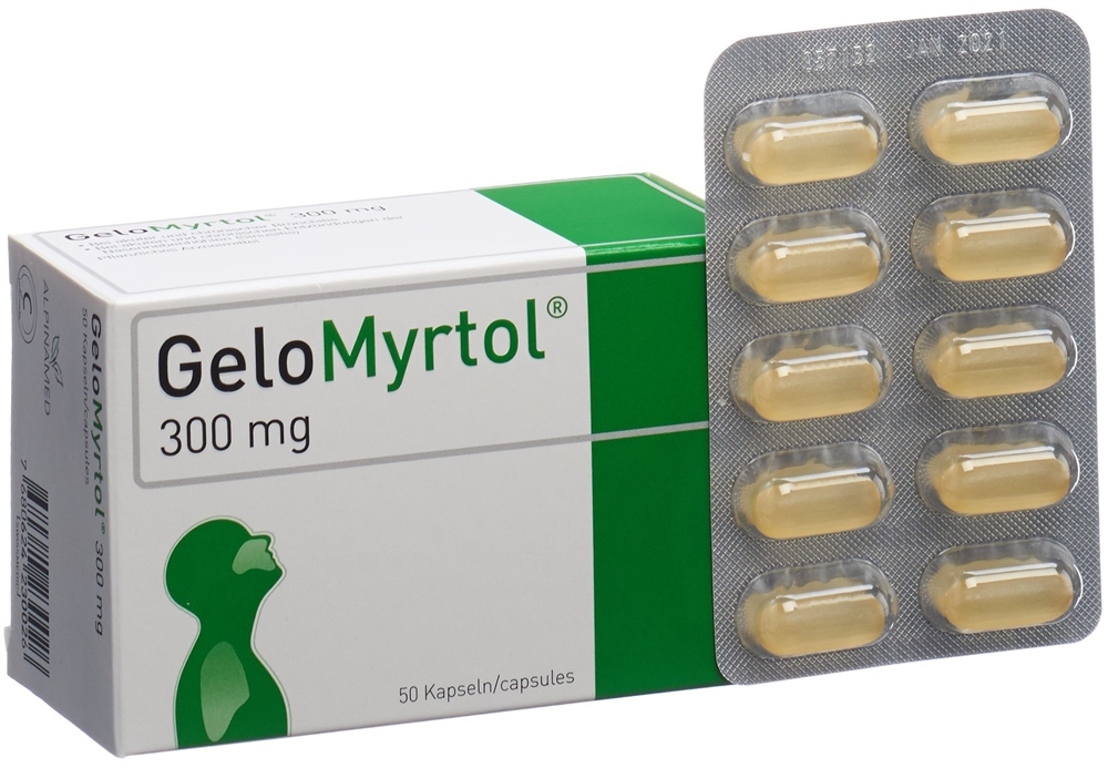 GELOMYRTOL Weichkaps 300 mg Blist 50 Stk<br>50 Stück, Blister, Weichkapsel, magensaftresistent