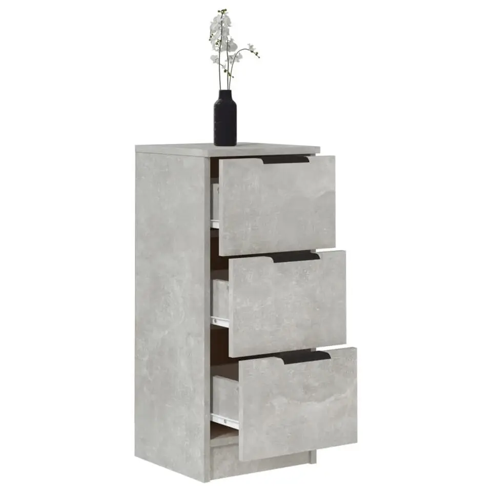 vidaXL - Dressoir - Grijs - Bewerkt hout - 2 stuks