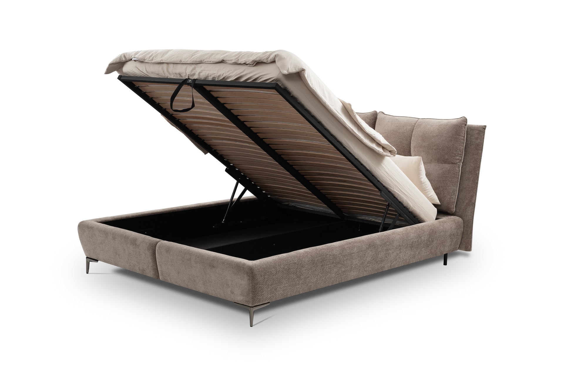 Polsterbett AURA 180 x 200 cm taupe