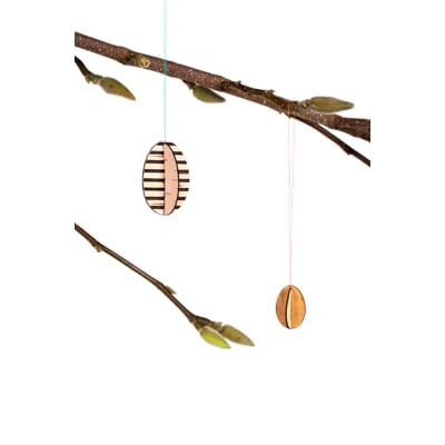 Osterschmuck Birkenrinde, Streifen