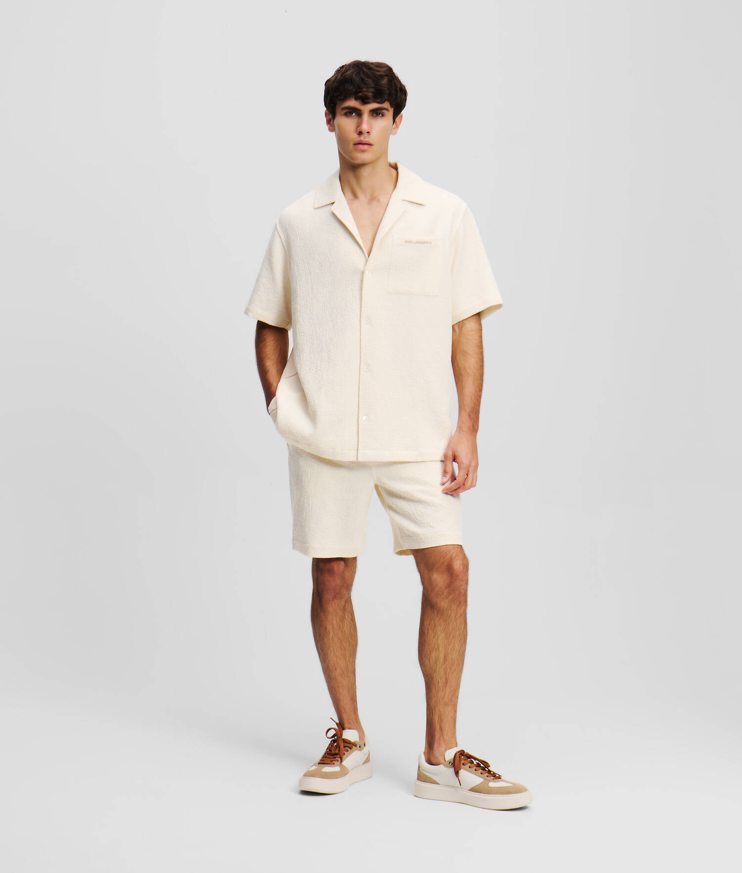 Chemise à manches courtes légère - Crème Cannoli