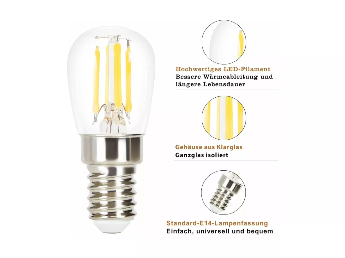 NETTLIFE Lot de 10 ampoules LED E14 ST25 blanc 2700K chaud ampoules 4W de remplacement pour lampe vintage 40W rétro en verre nostalgique à filament